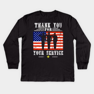 veterans day thank you for your service Kids Long Sleeve T-Shirt